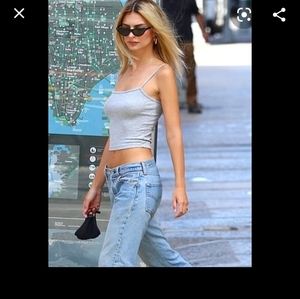 Low rise straight leg jeans